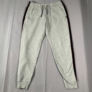 Abercrombie & Fitch Gray Jogger Sweatpants Men’s Large Red Stripe Trim